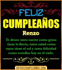 GIF Frases de Cumpleaños Renzo